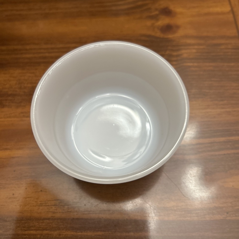 Vintage White GLASSBAKE 3 Inch Prep Cup Bowl Dish